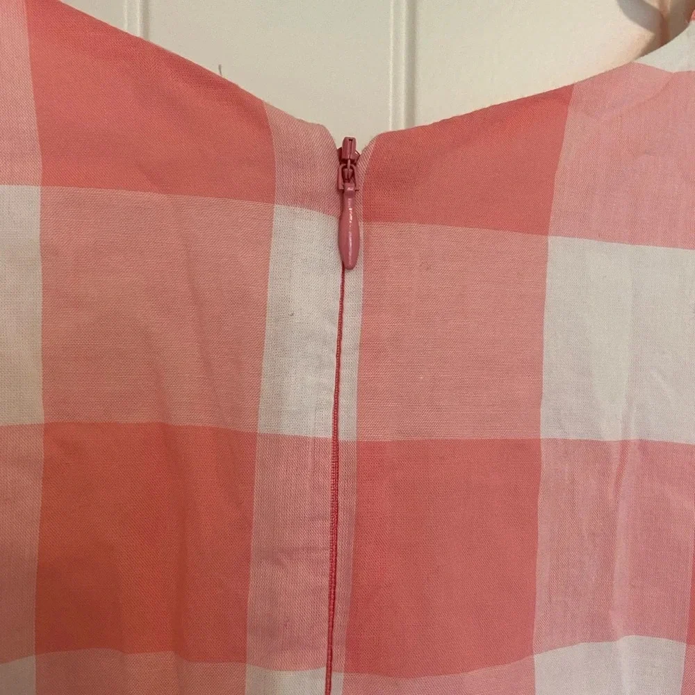 EUC | Carter’s girl’s pink‎ plaid bow strap dress — size 14